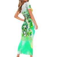 Irish Skull Family Matching Short Sleeve Bodycon Dress and Hawaiian Shirt Oho Lucky Mama - Wonder Print Shop