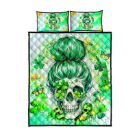 Irish Skull Quilt Bed Set Oho Lucky Mama - Wonder Print Shop