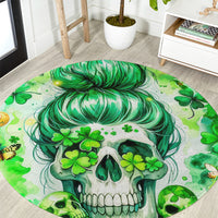 Irish Skull Round Carpet Oho Lucky Mama