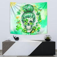 Irish Skull Tapestry Oho Lucky Mama - Wonder Print Shop
