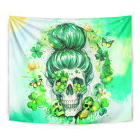Irish Skull Tapestry Oho Lucky Mama - Wonder Print Shop