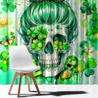 Irish Skull Window Curtain Oho Lucky Mama - Wonder Print Shop