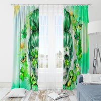 Irish Skull Window Curtain Oho Lucky Mama - Wonder Print Shop