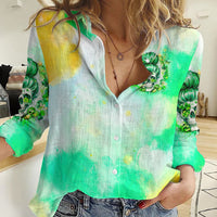 Irish Skull Women Casual Shirt Oho Lucky Mama - Wonder Print Shop