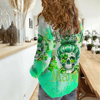 Irish Skull Women Casual Shirt Oho Lucky Mama - Wonder Print Shop