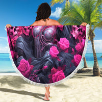 Witch Skull Beach Blanket They Whispered To Her You Cannot Withstand The Storm - Wonder Print Shop