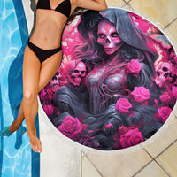 Witch Skull Beach Blanket They Whispered To Her You Cannot Withstand The Storm - Wonder Print Shop