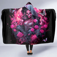 Witch Skull Hooded Blanket They Whispered To Her You Cannot Withstand The Storm