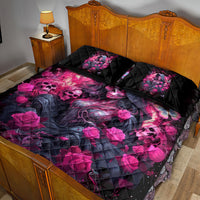 Witch Skull Quilt Bed Set They Whispered To Her You Cannot Withstand The Storm - Wonder Print Shop