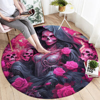 Witch Skull Round Carpet They Whispered To Her You Cannot Withstand The Storm