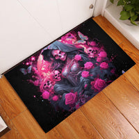 Witch Skull Rubber Doormat They Whispered To Her You Cannot Withstand The Storm - Wonder Print Shop