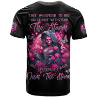 Witch Skull T Shirt They Whispered To Her You Cannot Withstand The Storm - Wonder Print Shop