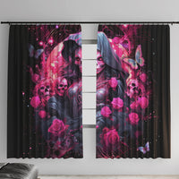 Witch Skull Window Curtain They Whispered To Her You Cannot Withstand The Storm - Wonder Print Shop