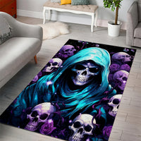 Reaper Skull Area Rug Don't Try To Figure Me Out - Wonder Print Shop