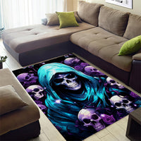 Reaper Skull Area Rug Don't Try To Figure Me Out - Wonder Print Shop