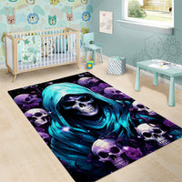 Reaper Skull Area Rug Don't Try To Figure Me Out - Wonder Print Shop