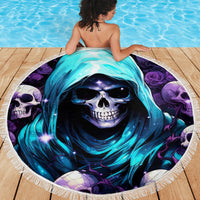 Reaper Skull Beach Blanket Don't Try To Figure Me Out - Wonder Print Shop