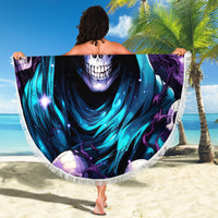 Reaper Skull Beach Blanket Don't Try To Figure Me Out - Wonder Print Shop