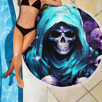 Reaper Skull Beach Blanket Don't Try To Figure Me Out - Wonder Print Shop