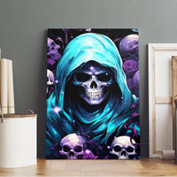 Reaper Skull Canvas Wall Art Don't Try To Figure Me Out - Wonder Print Shop