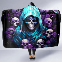 Reaper Skull Hooded Blanket Don't Try To Figure Me Out