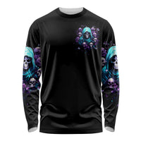 Reaper Skull Long Sleeve Shirt Don't Try To Figure Me Out - Wonder Print Shop