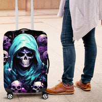 Reaper Skull Luggage Cover Don't Try To Figure Me Out - Wonder Print Shop
