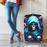 Reaper Skull Luggage Cover Don't Try To Figure Me Out - Wonder Print Shop