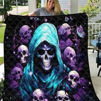 Reaper Skull Quilt Don't Try To Figure Me Out - Wonder Print Shop