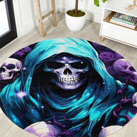 Reaper Skull Round Carpet Don't Try To Figure Me Out