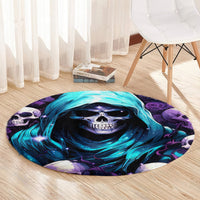 Reaper Skull Round Carpet Don't Try To Figure Me Out