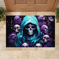 Reaper Skull Rubber Doormat Don't Try To Figure Me Out - Wonder Print Shop