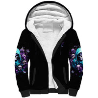 Reaper Skull Sherpa Hoodie Don't Try To Figure Me Out - Wonder Print Shop
