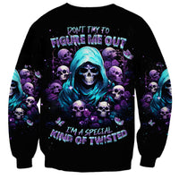 Reaper Skull Sweatshirt Don't Try To Figure Me Out - Wonder Print Shop