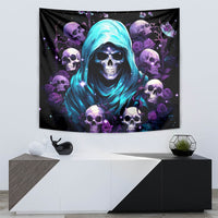 Reaper Skull Tapestry Don't Try To Figure Me Out - Wonder Print Shop