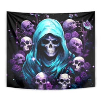 Reaper Skull Tapestry Don't Try To Figure Me Out - Wonder Print Shop