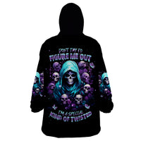 Reaper Skull Wearable Blanket Hoodie Don't Try To Figure Me Out - Wonder Print Shop
