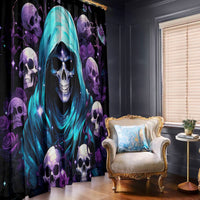 Reaper Skull Window Curtain Don't Try To Figure Me Out - Wonder Print Shop
