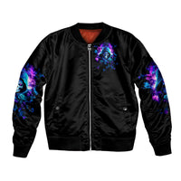 Rose Skull Bomber Jacket If My Mouth Doesn't Say It - Wonder Print Shop