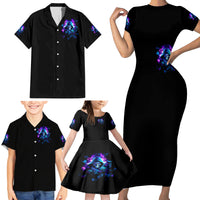 Rose Skull Family Matching Short Sleeve Bodycon Dress and Hawaiian Shirt If My Mouth Doesn't Say It - Wonder Print Shop