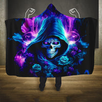 Rose Skull Hooded Blanket If My Mouth Doesn't Say It