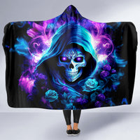 Rose Skull Hooded Blanket If My Mouth Doesn't Say It