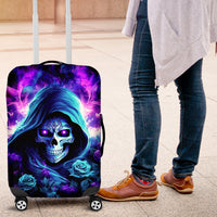 Rose Skull Luggage Cover If My Mouth Doesn't Say It - Wonder Print Shop