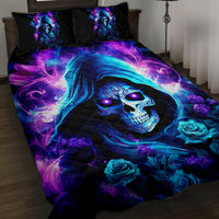 Rose Skull Quilt Bed Set If My Mouth Doesn't Say It - Wonder Print Shop