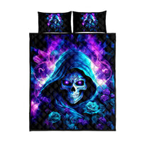 Rose Skull Quilt Bed Set If My Mouth Doesn't Say It - Wonder Print Shop
