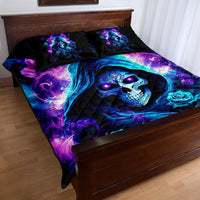 Rose Skull Quilt Bed Set If My Mouth Doesn't Say It - Wonder Print Shop