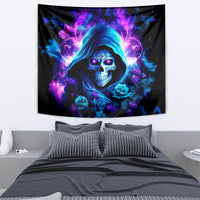 Rose Skull Tapestry If My Mouth Doesn't Say It - Wonder Print Shop