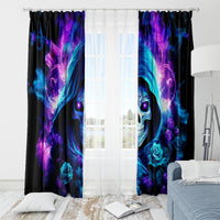 Rose Skull Window Curtain If My Mouth Doesn't Say It - Wonder Print Shop