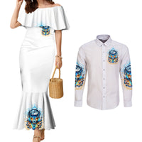 Wolf Skull Couples Matching Mermaid Dress and Long Sleeve Button Shirt You First Mistake Was Thinking I Was One Of The Sheep