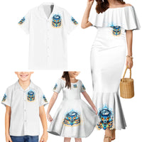 Wolf Skull Family Matching Mermaid Dress and Hawaiian Shirt You First Mistake Was Thinking I Was One Of The Sheep - Wonder Print Shop